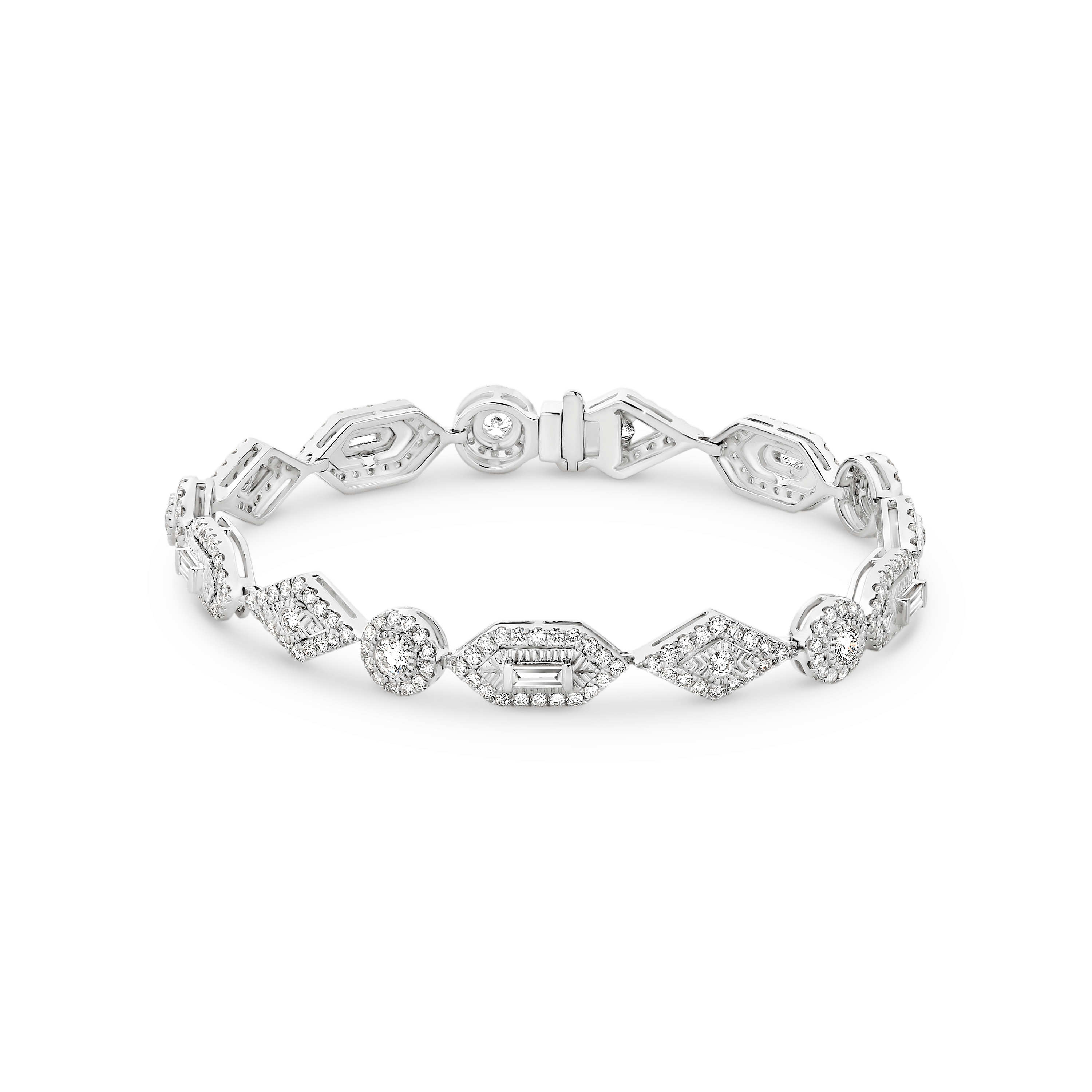 2.75CT Diamond Bracelet Multi Shape Fancy Stones Oval Shape, Pear Shape,  Marquise Shape Diamonds Alternating Prong Set Basket Setting - Etsy Israel