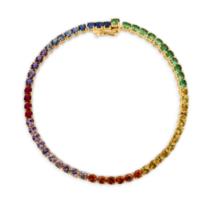 Multi Coloured Sapphire Tennis Bracelet