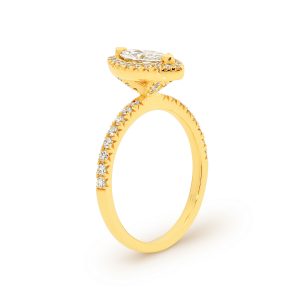 ISABELLA - MARQUISE CUT DIAMOND HALO ENGAGEMENT RING