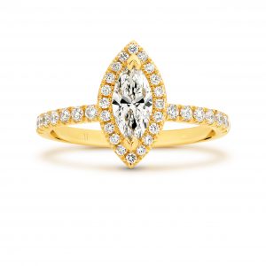 ISABELLA - MARQUISE CUT DIAMOND HALO ENGAGEMENT RING
