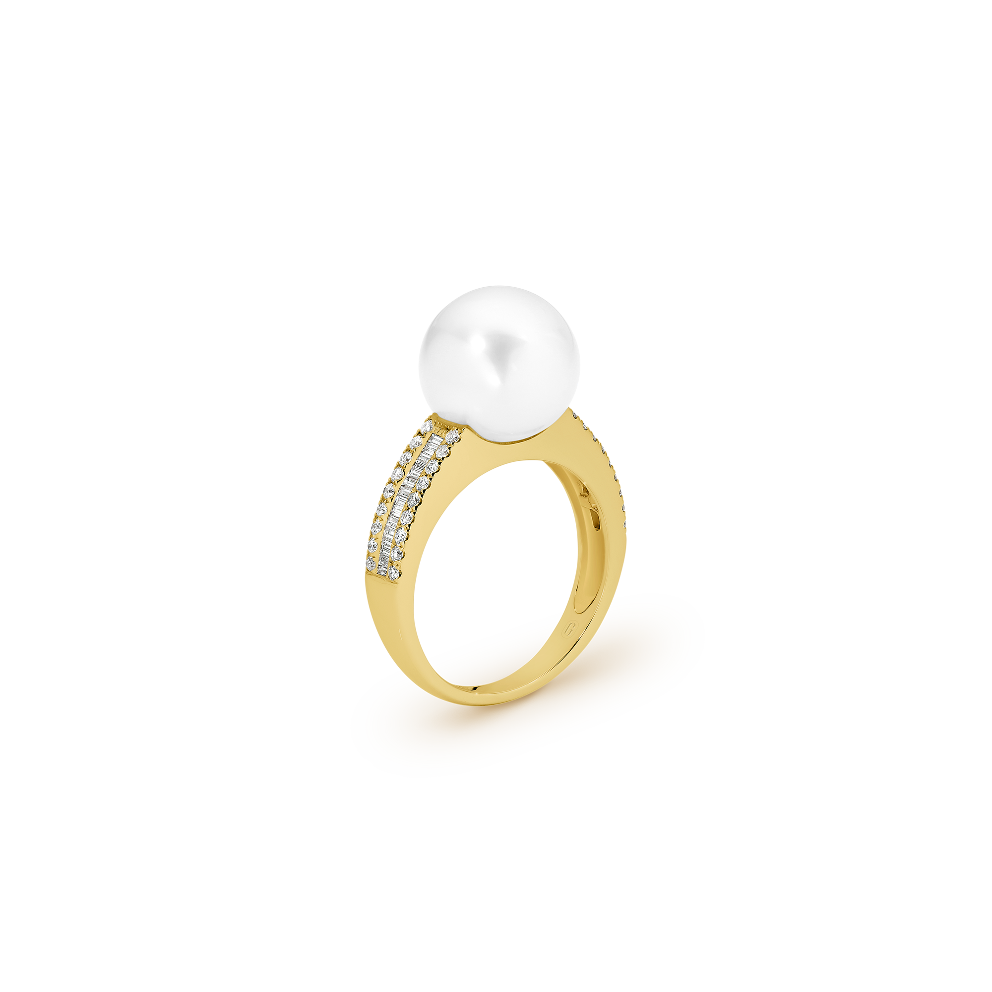 FLOATING SOUTH SEA PEARL DIAMOND RING - Image 6