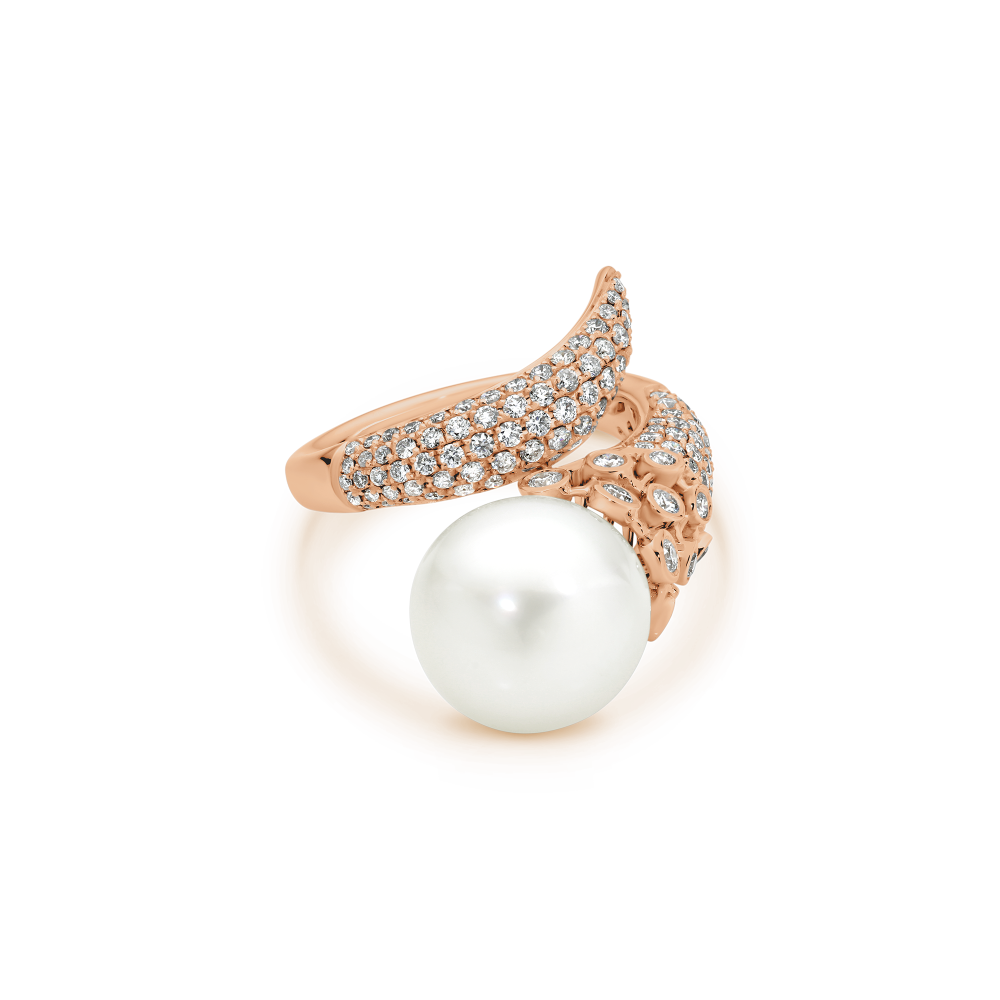 TWIRL SOUTH SEA PEARL DIAMOND RING - Image 7