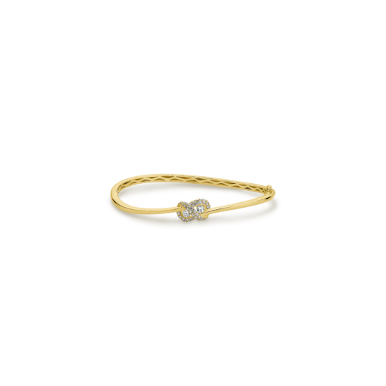 Alternative view of KNOT DIAMOND BANGLE