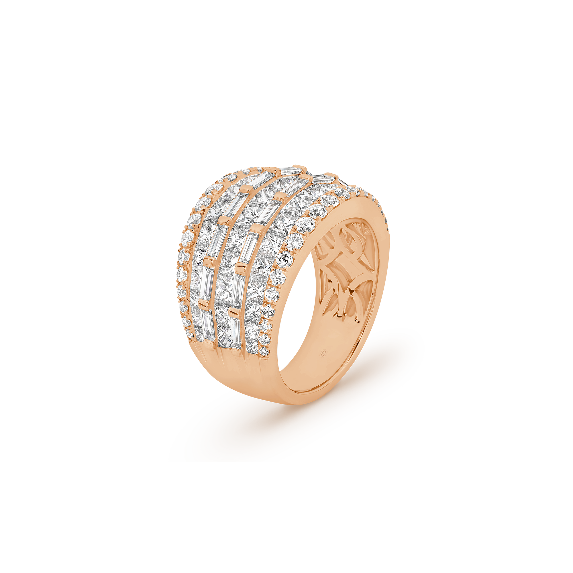 PRINCESS, ROUND & BAGUETTE DIAMOND RING - Image 9