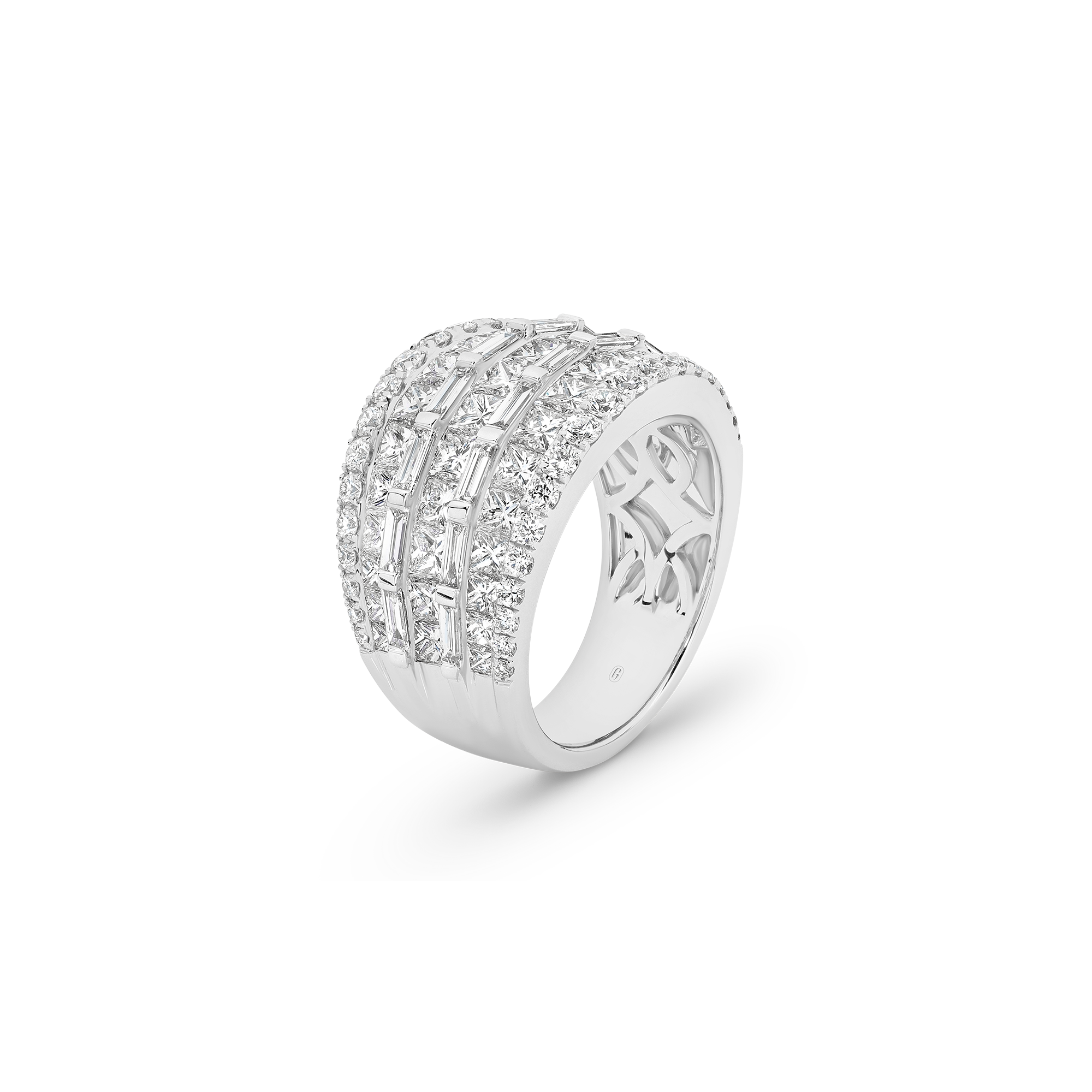 PRINCESS, ROUND & BAGUETTE DIAMOND RING - Image 3