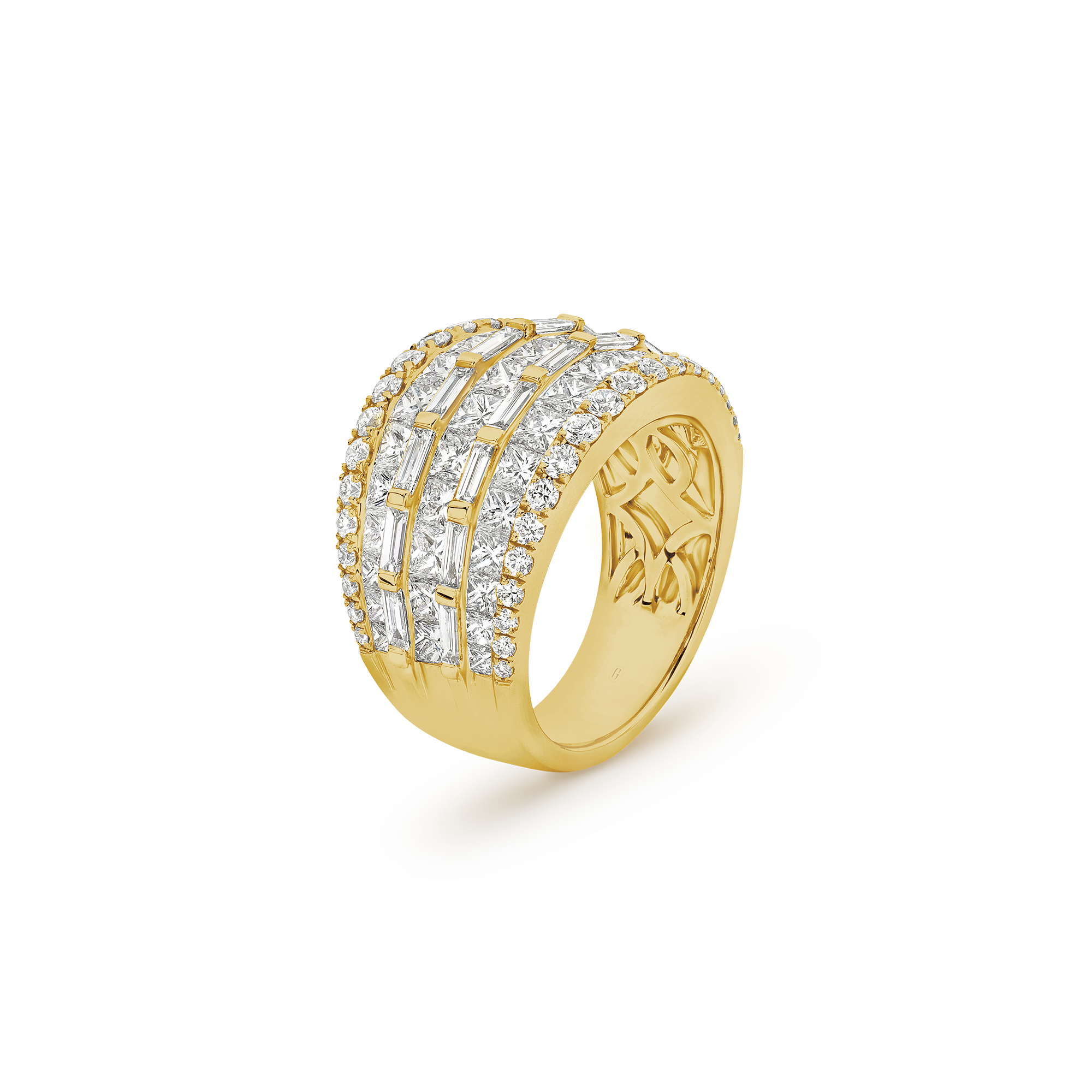PRINCESS, ROUND & BAGUETTE DIAMOND RING - Image 6