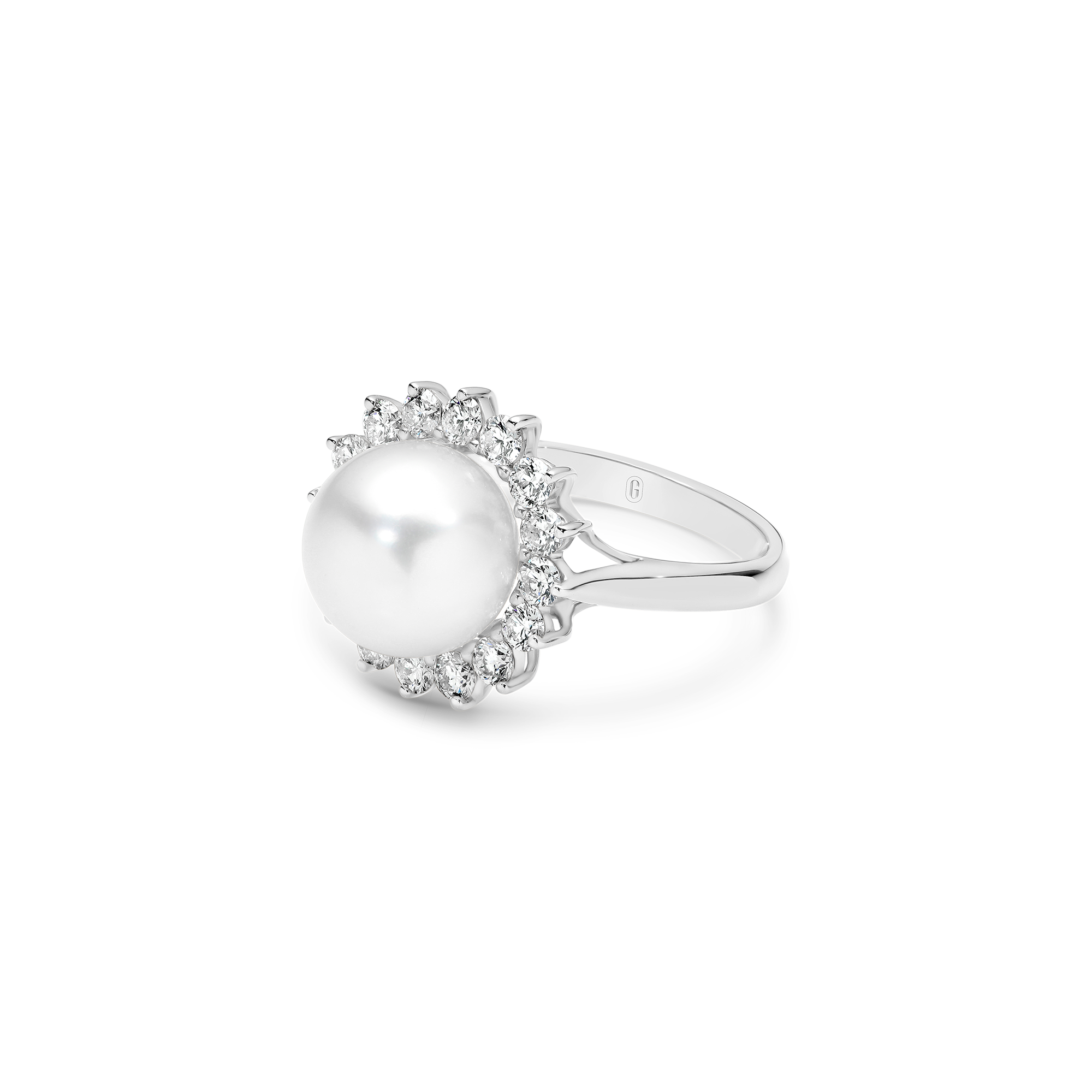 FLOWER SOUTH SEA PEARL DIAMOND RING - Image 2
