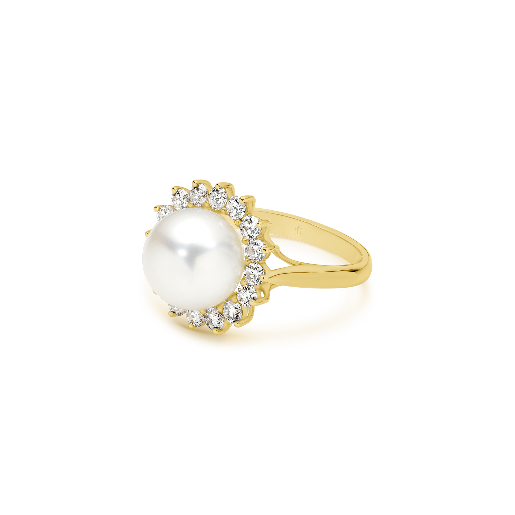 FLOWER SOUTH SEA PEARL DIAMOND RING - Image 5