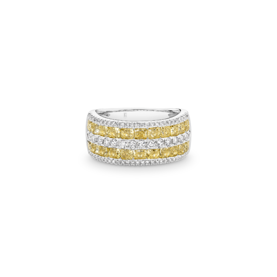 YELLOW & WHITE DIAMOND BAND