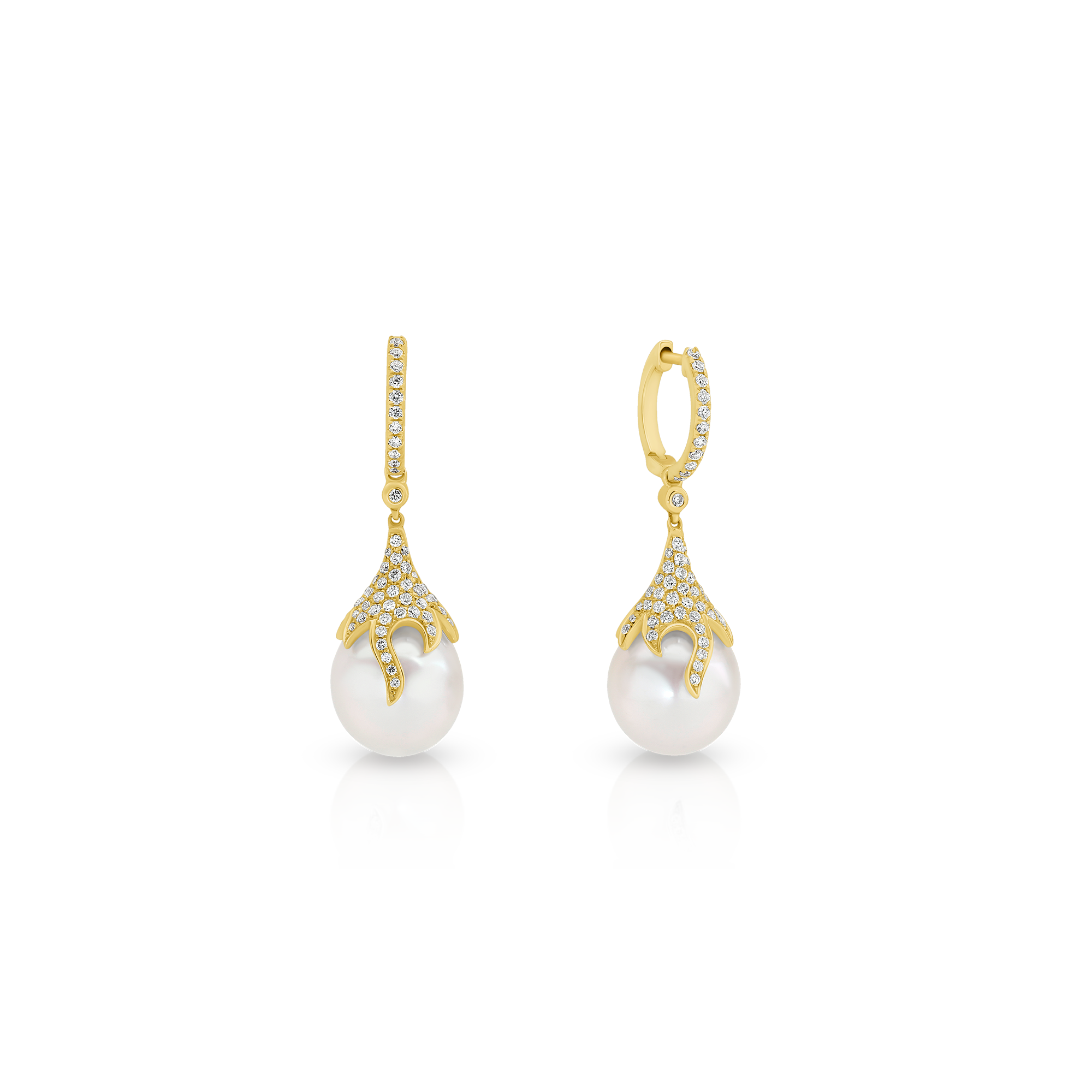 FLORAL DIAMOND SOUTH SEA PEARL DROP - Image 2