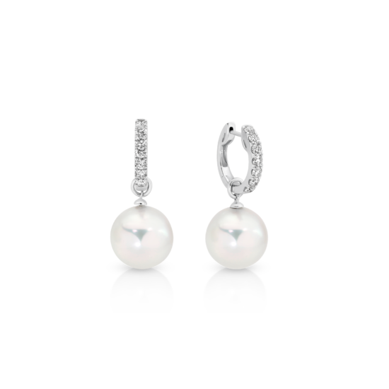 HUGGIE DIAMOND SOUTH SEA PEARL DROP