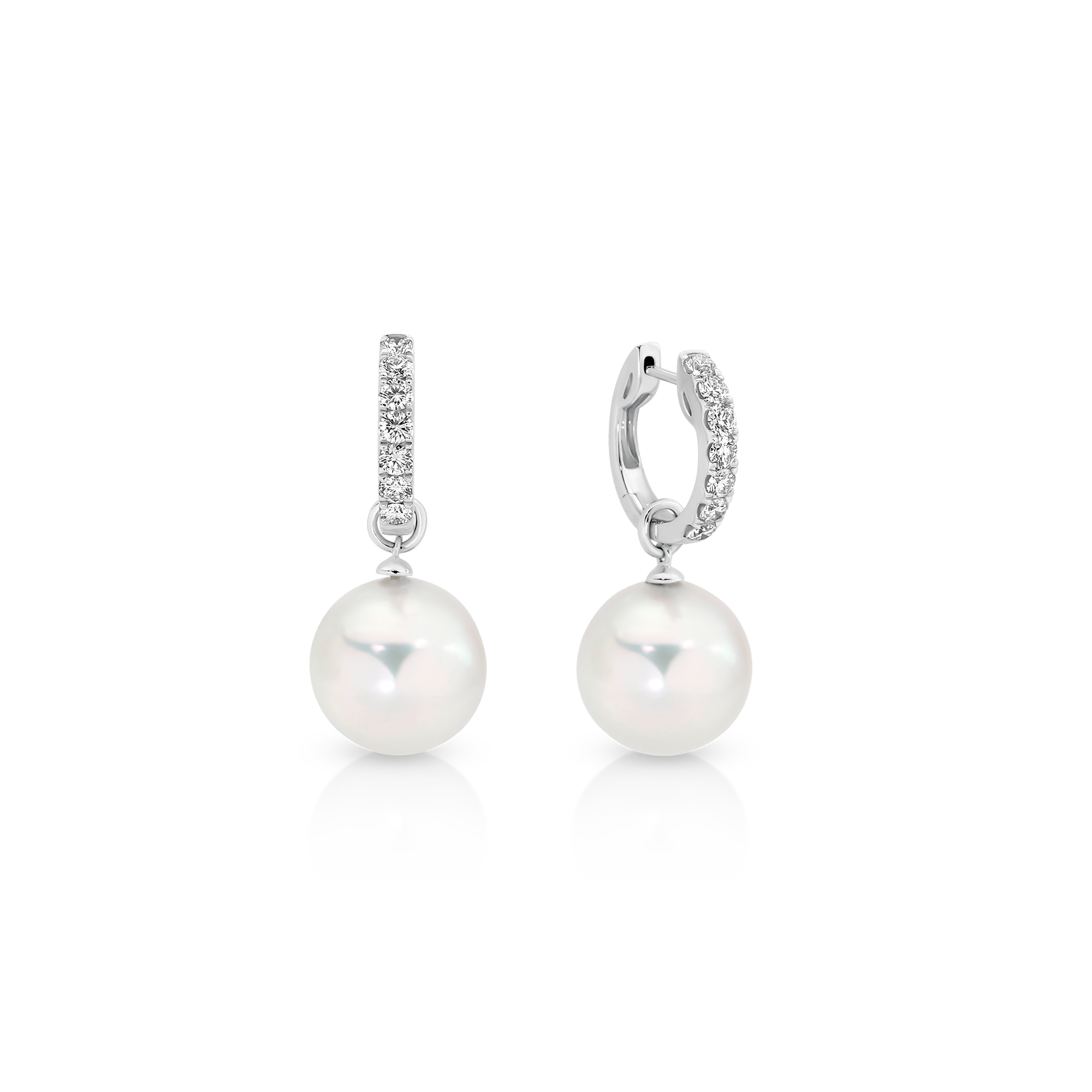 HUGGIE DIAMOND SOUTH SEA PEARL DROP