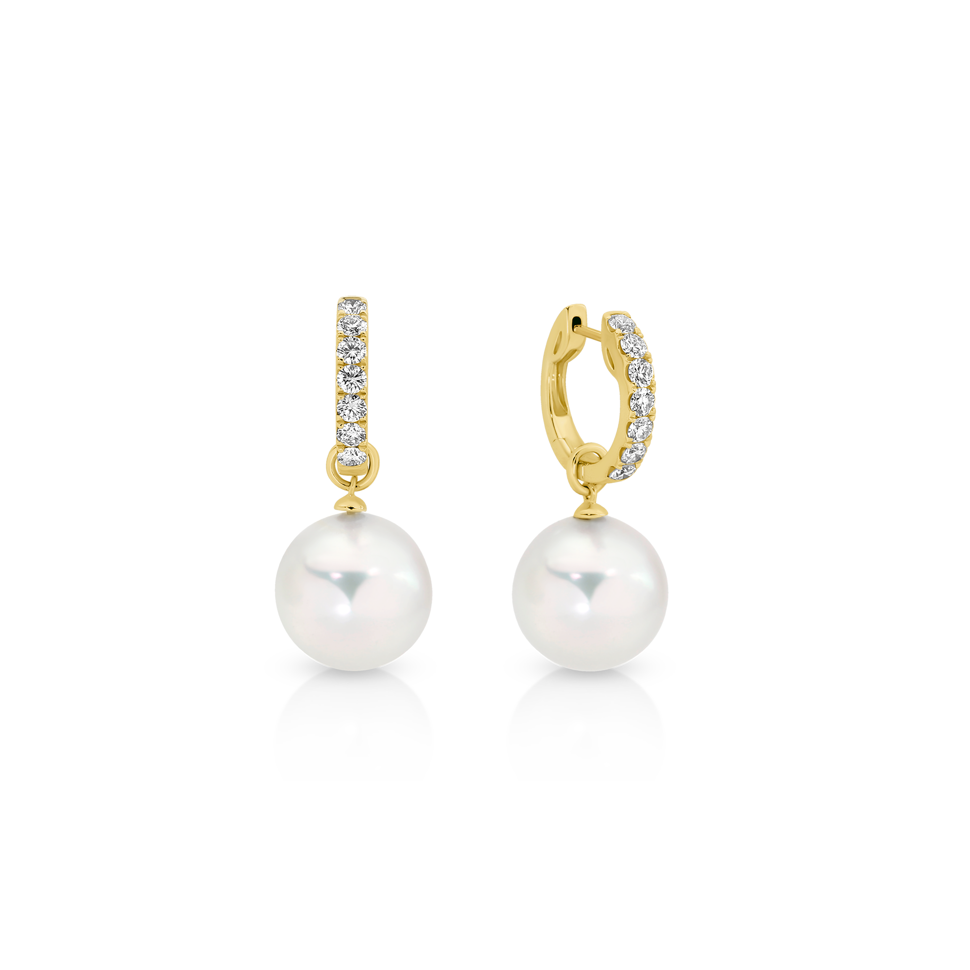 HUGGIE DIAMOND SOUTH SEA PEARL DROP - Image 2