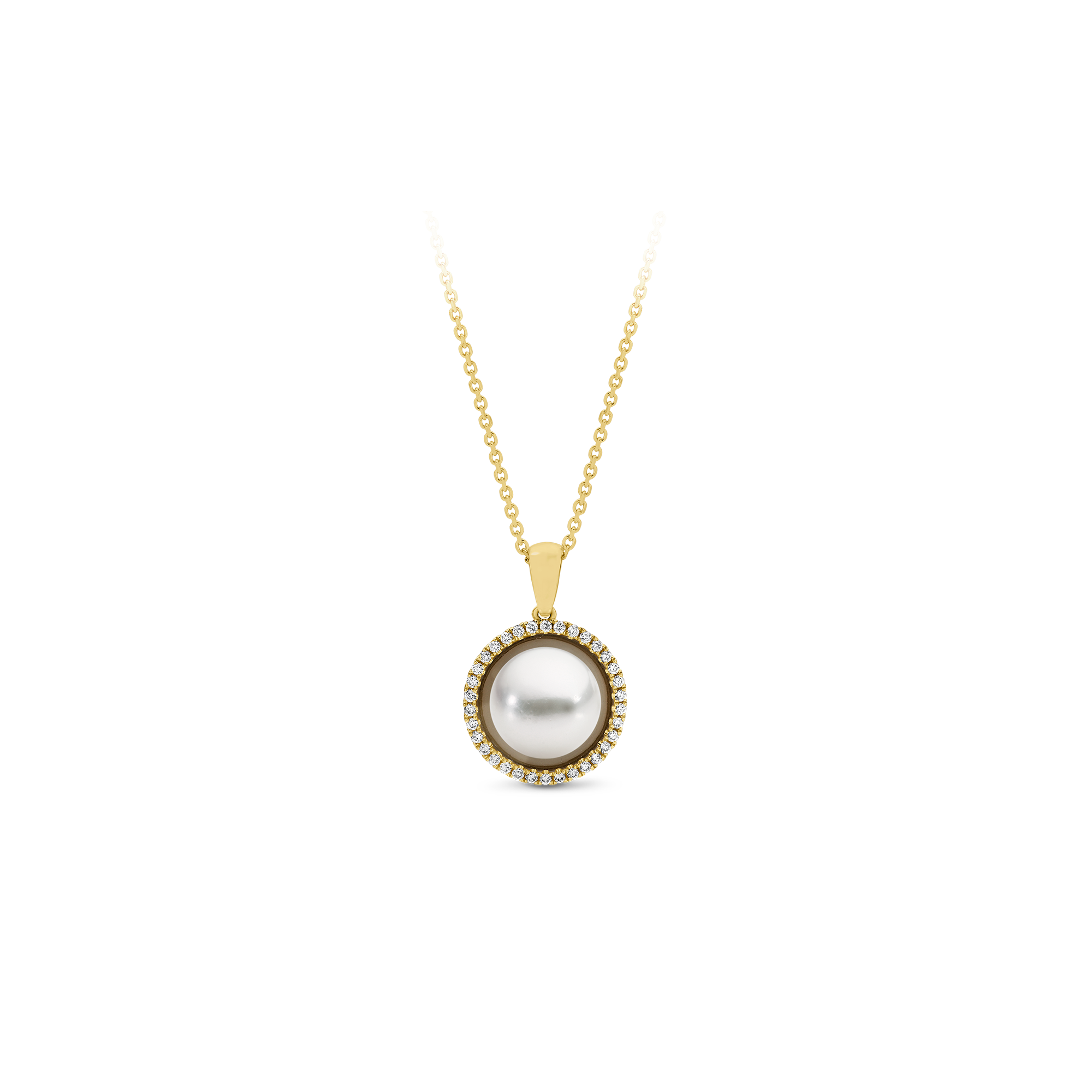 FLOATING SOUTH SEA PEARL DIAMOND PENDANT - Image 2