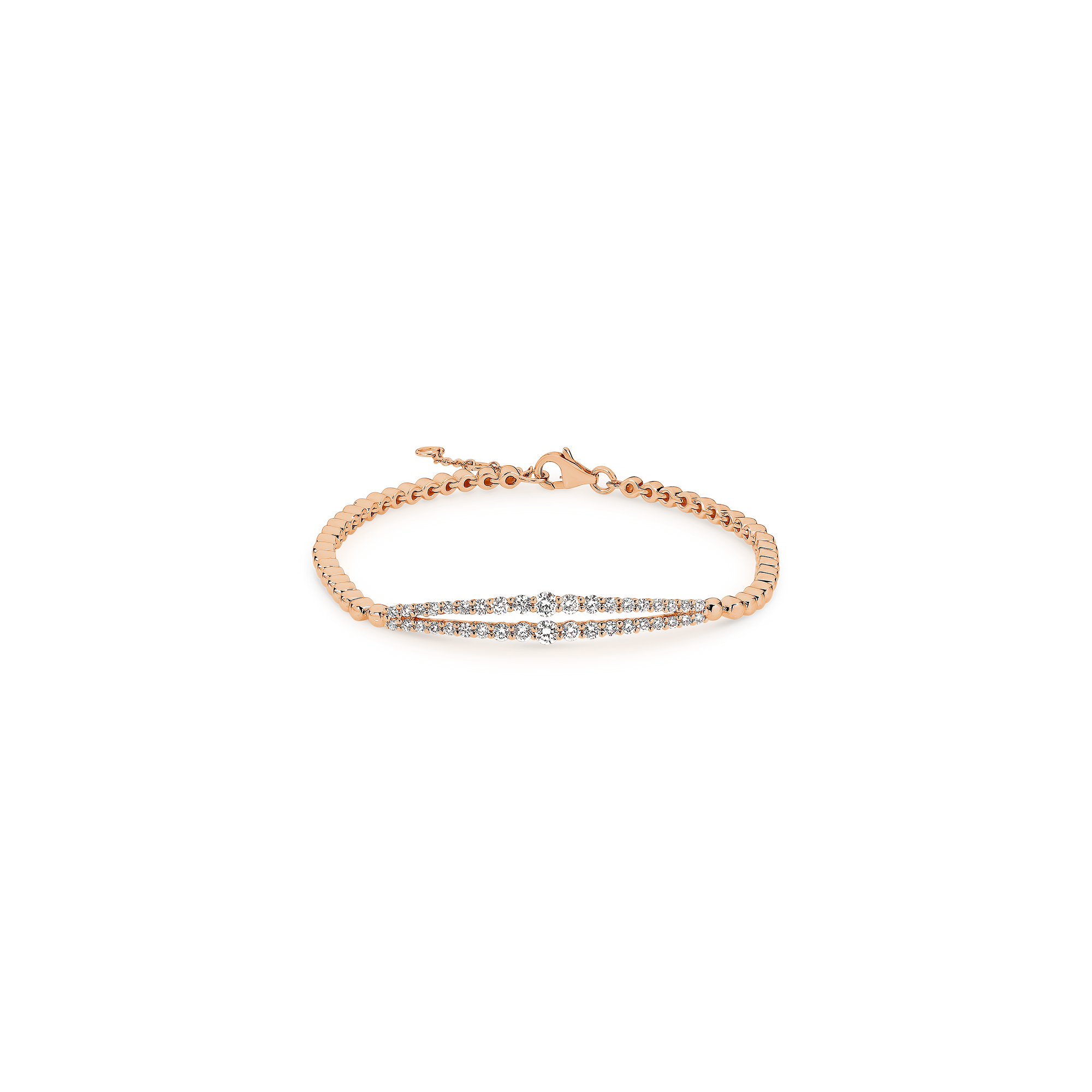 ROUND BRILLIANT CUT DIAMOND BALL LINK BRACELET - Image 2