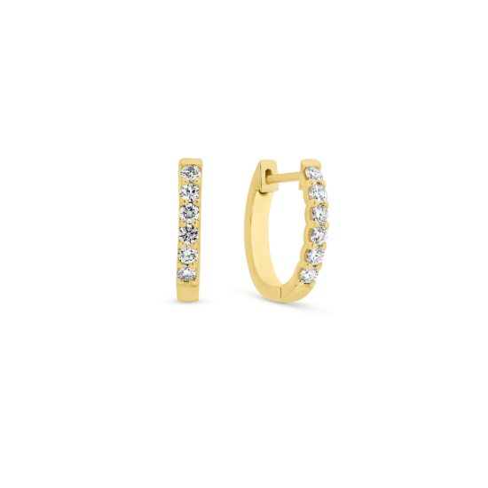 Alternative view of OPEN SET DIAMOND HOOP