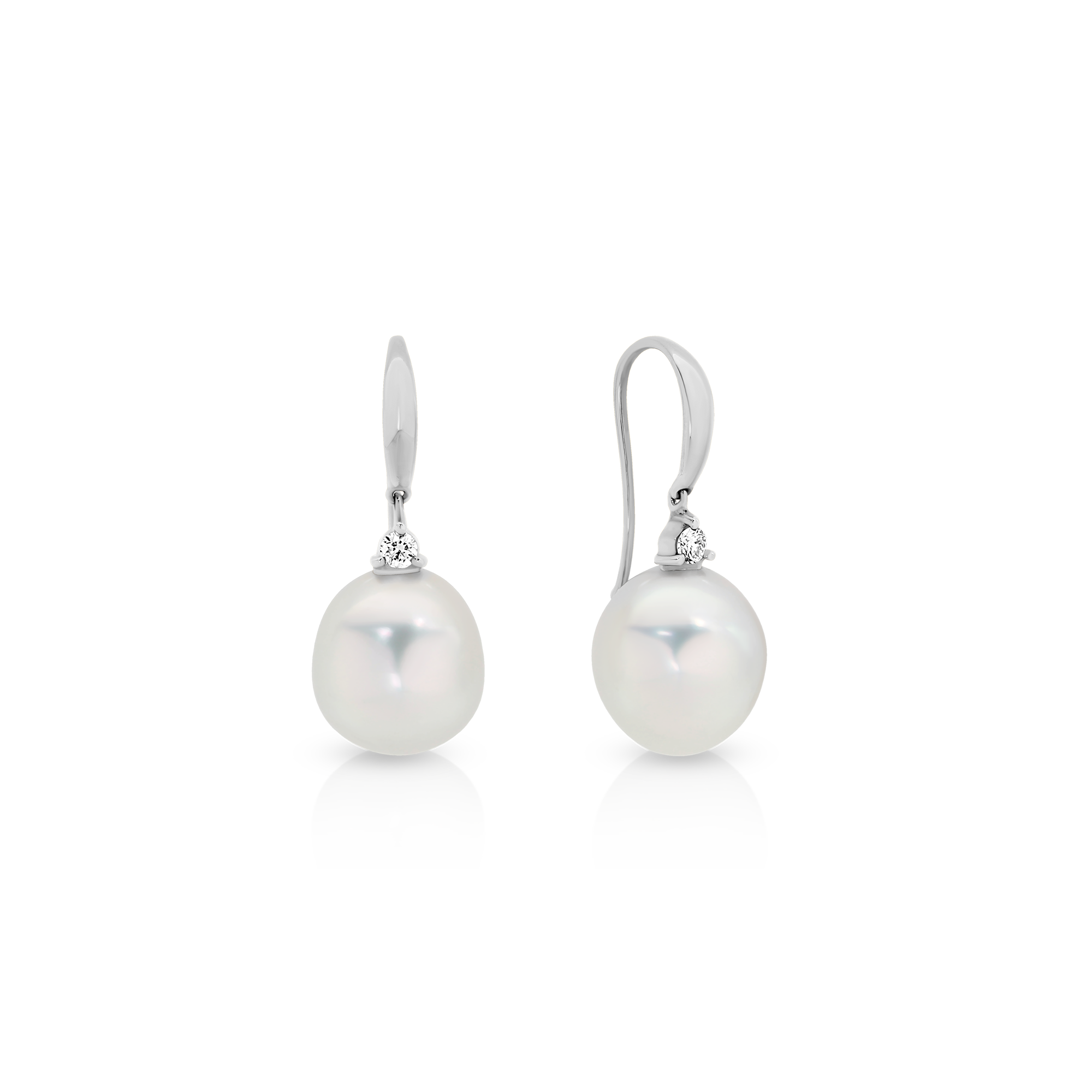 DIAMOND FRENCH HOOK SOUTH SEA PEARL