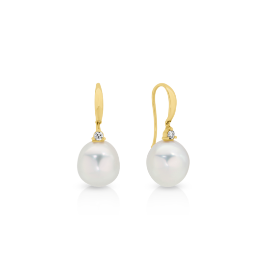 Alternative view of DIAMOND FRENCH HOOK SOUTH SEA PEARL
