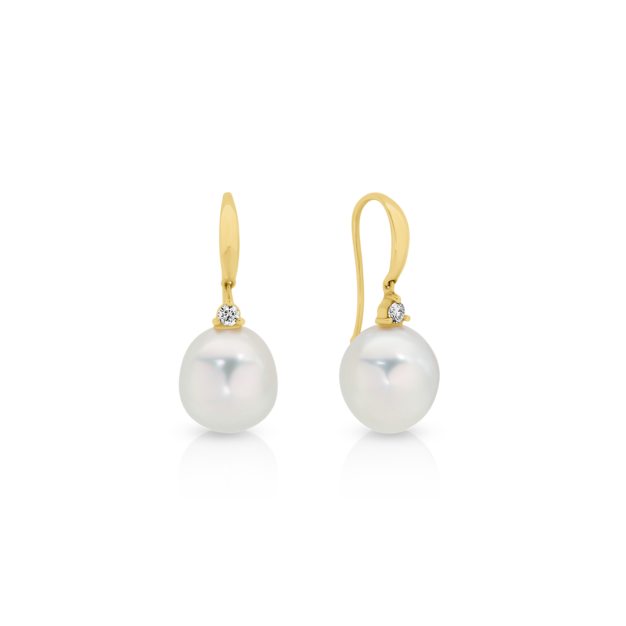 DIAMOND FRENCH HOOK SOUTH SEA PEARL - Image 2