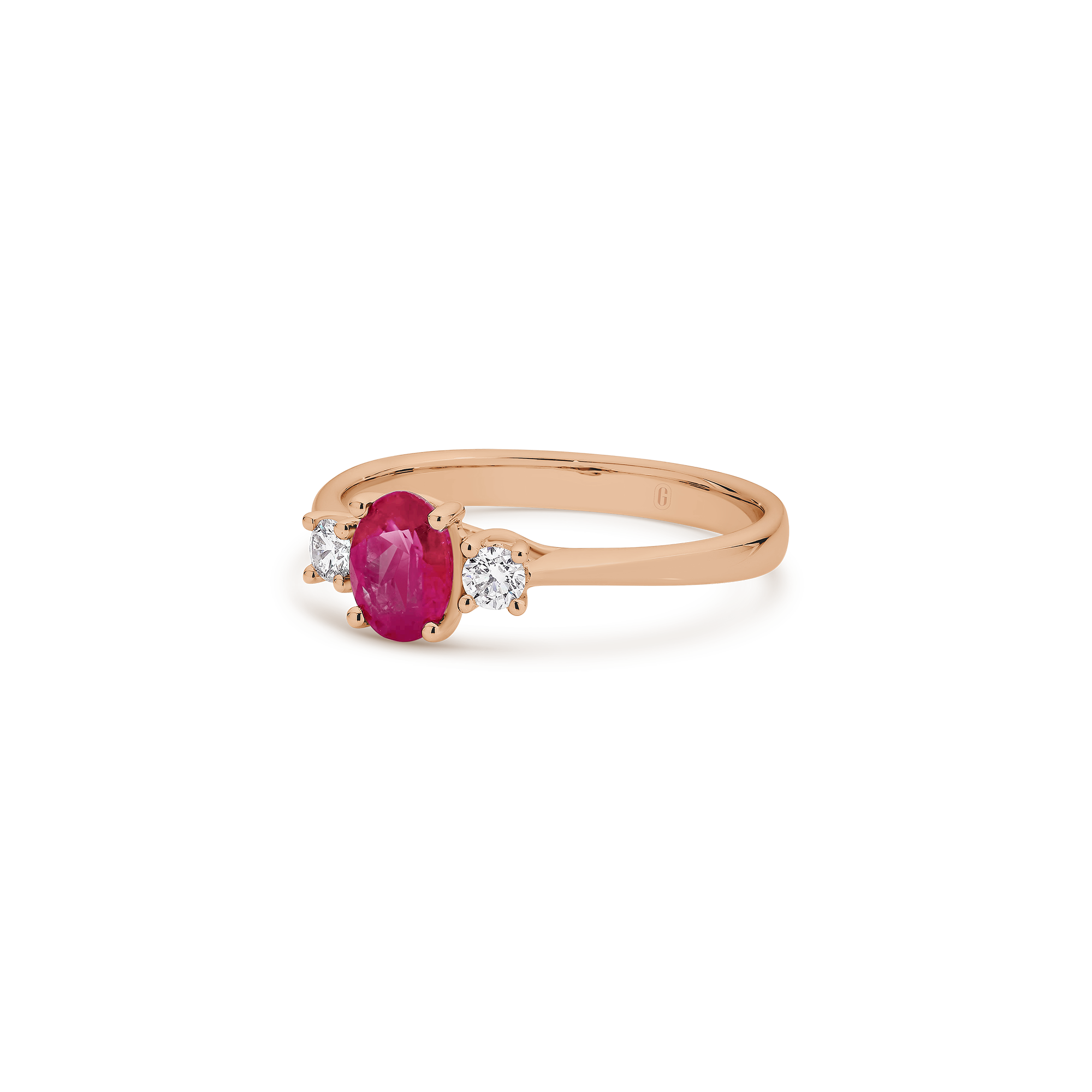 RUBY DIAMOND TRILOGY RING - Image 8