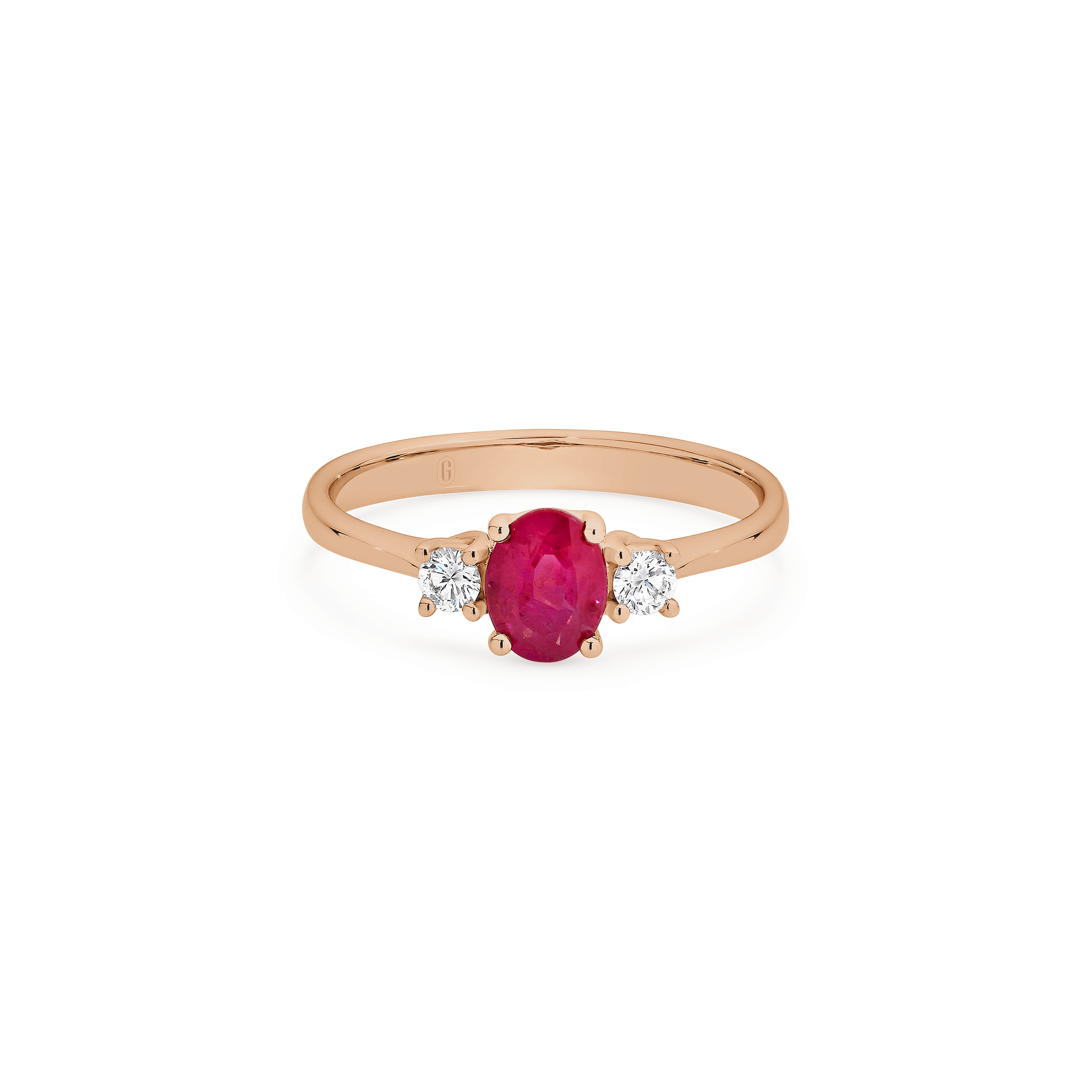 RUBY DIAMOND TRILOGY RING - Image 7