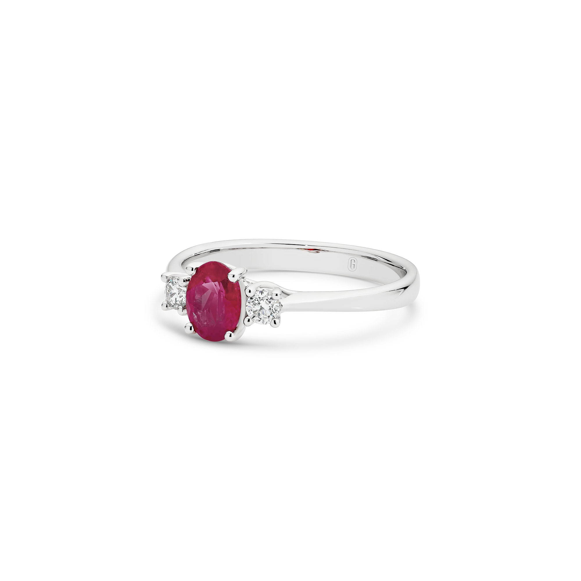 RUBY DIAMOND TRILOGY RING - Image 2