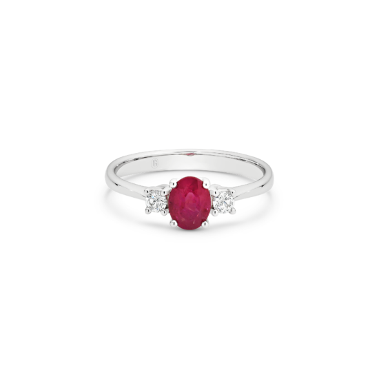 RUBY DIAMOND TRILOGY RING