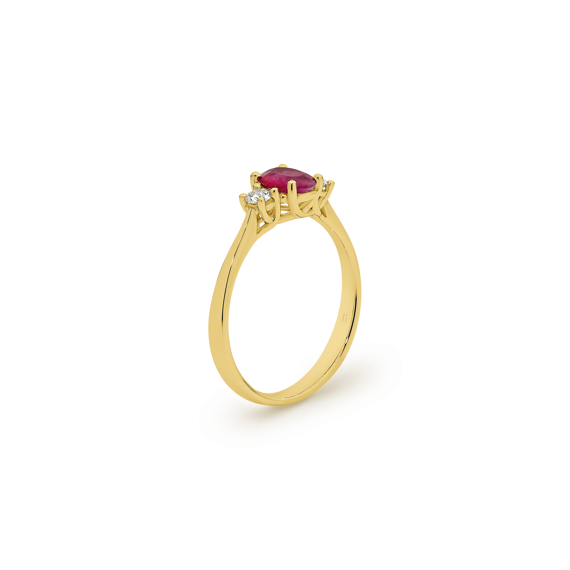 RUBY DIAMOND TRILOGY RING - Image 6