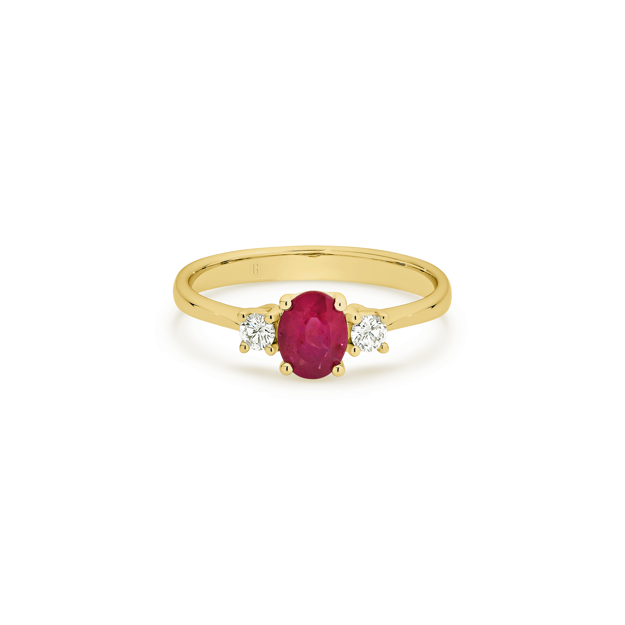 RUBY DIAMOND TRILOGY RING - Image 4