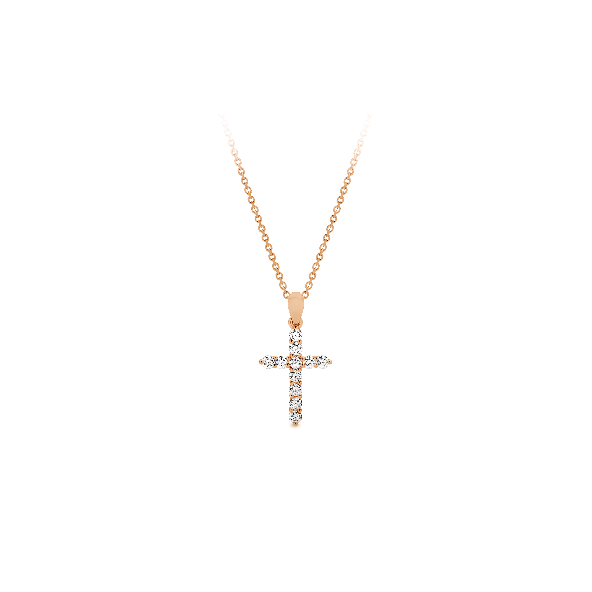 CLAW SET DIAMOND CROSS PENDANT - Image 3