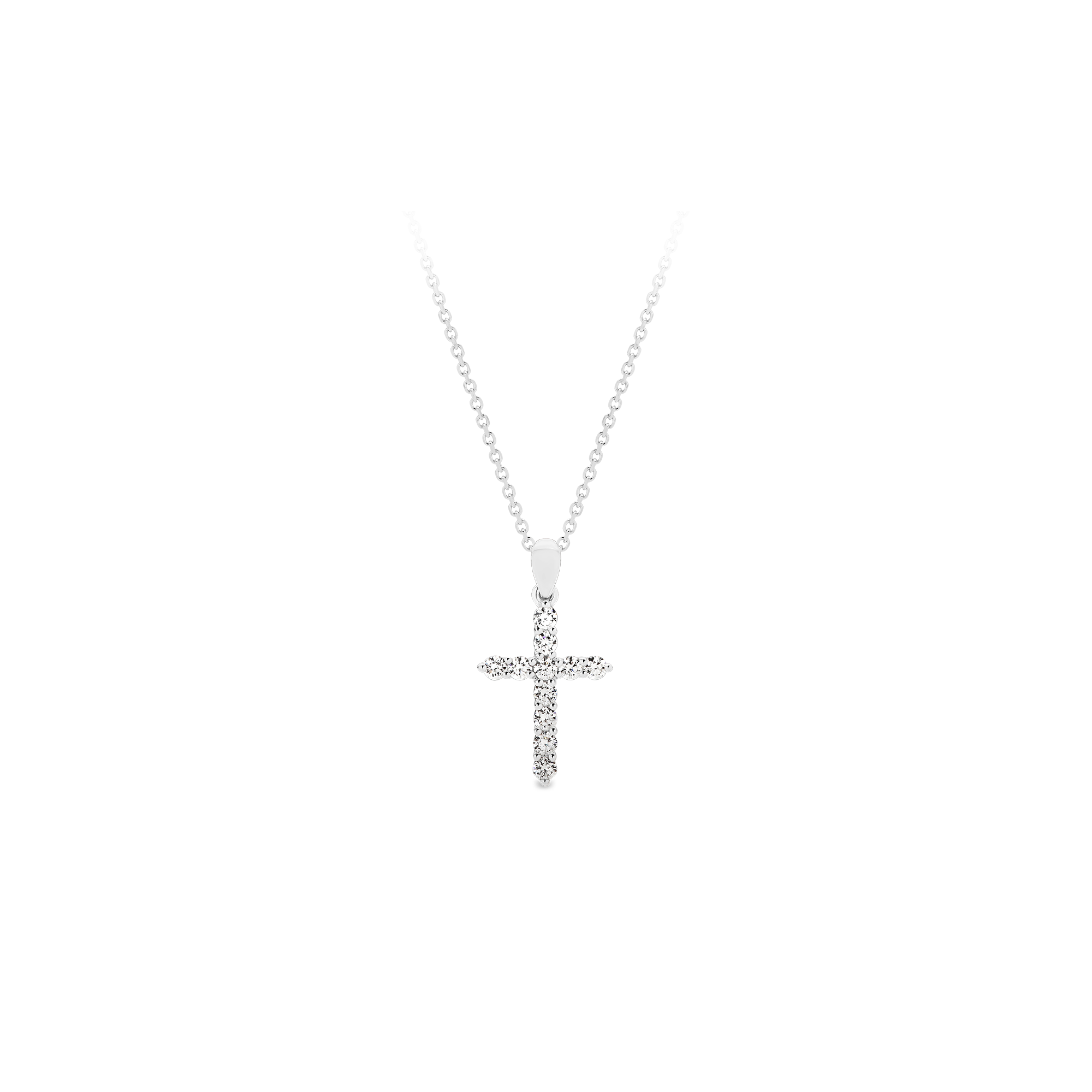 CLAW SET DIAMOND CROSS PENDANT