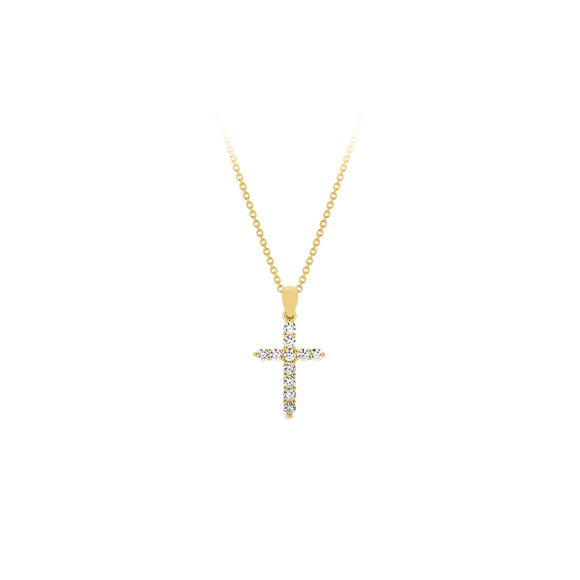 CLAW SET DIAMOND CROSS PENDANT - Image 2