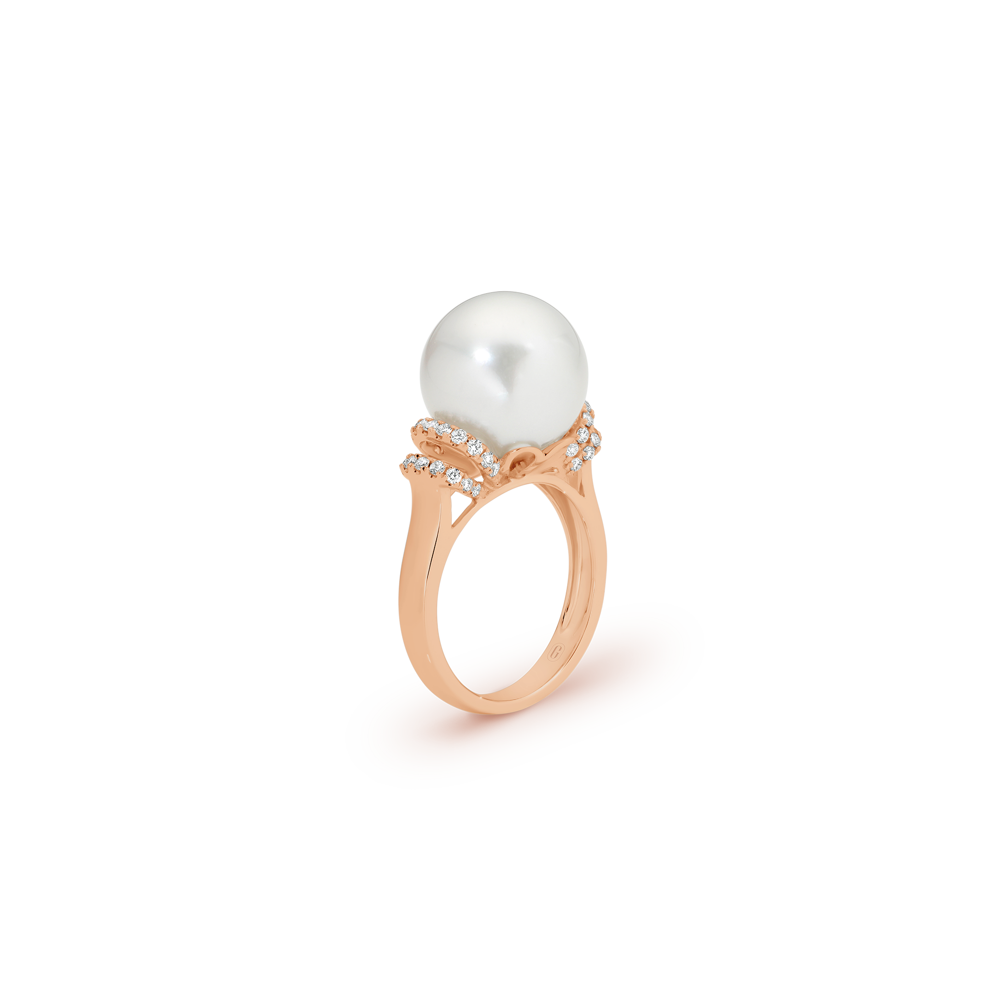 SOUTH SEA PEARL SHOULDER DIAMOND RING - Image 9