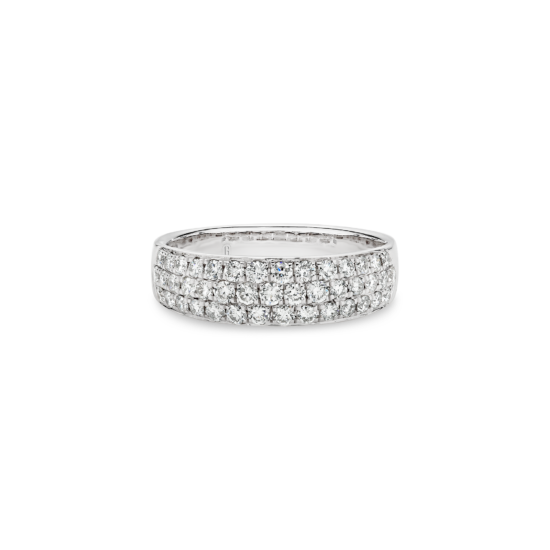THREE ROW PAVÉ DIAMOND BAND