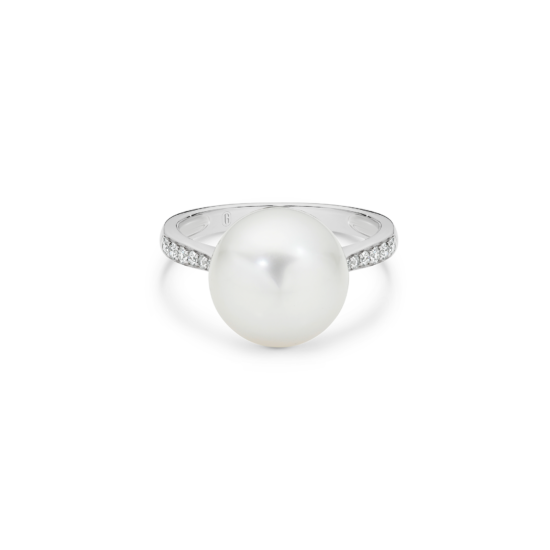 SOUTH SEA PEARL HIDDEN HALO DIAMOND RING