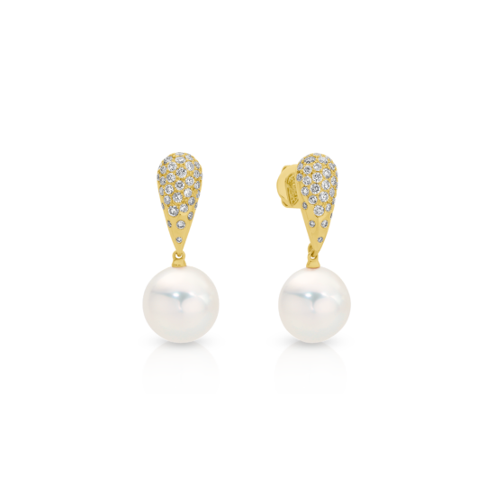 Alternative view of TEAR DROP DIAMOND SOUTH SEA PEARL