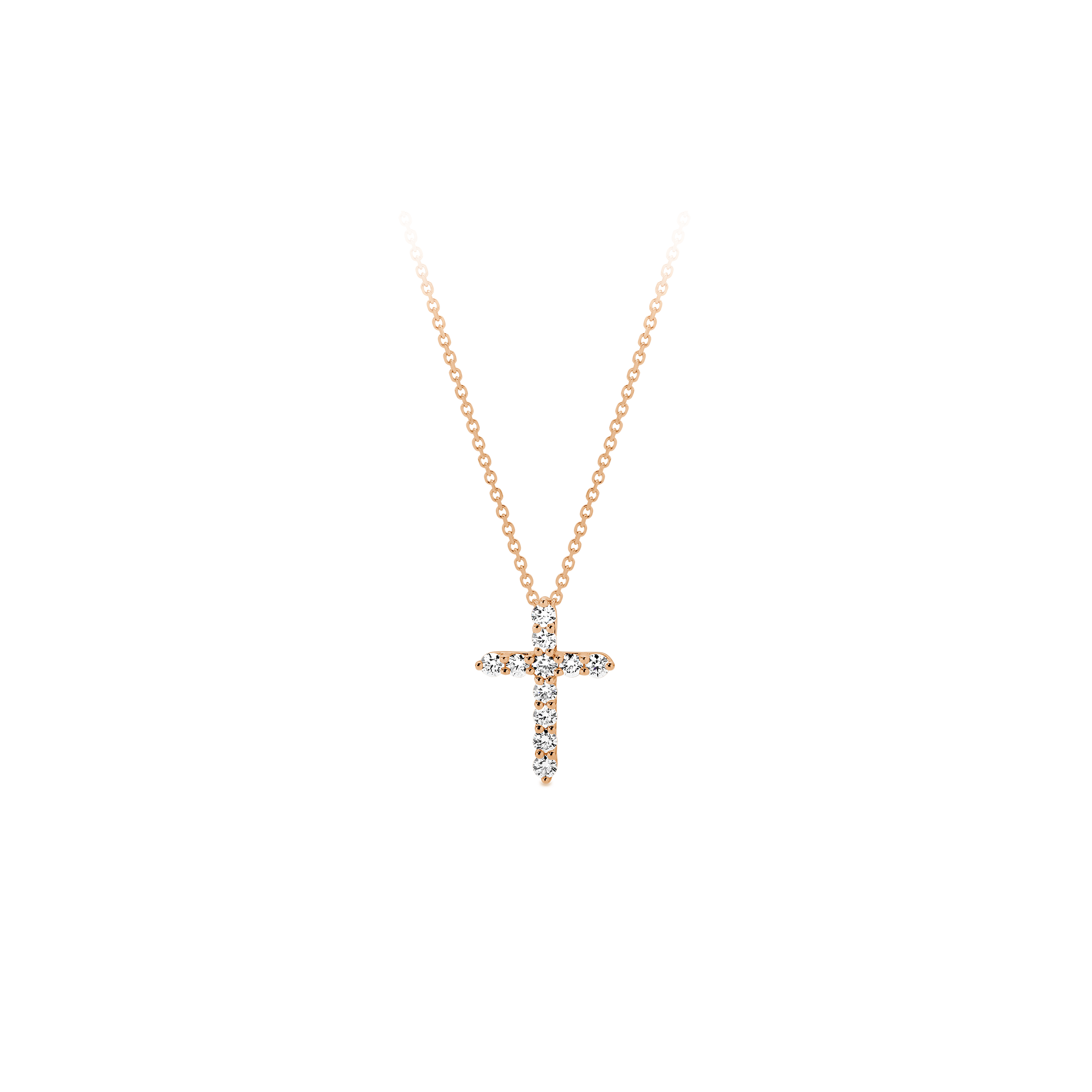 FLOATING DIAMOND CROSS PENDANT - Image 3
