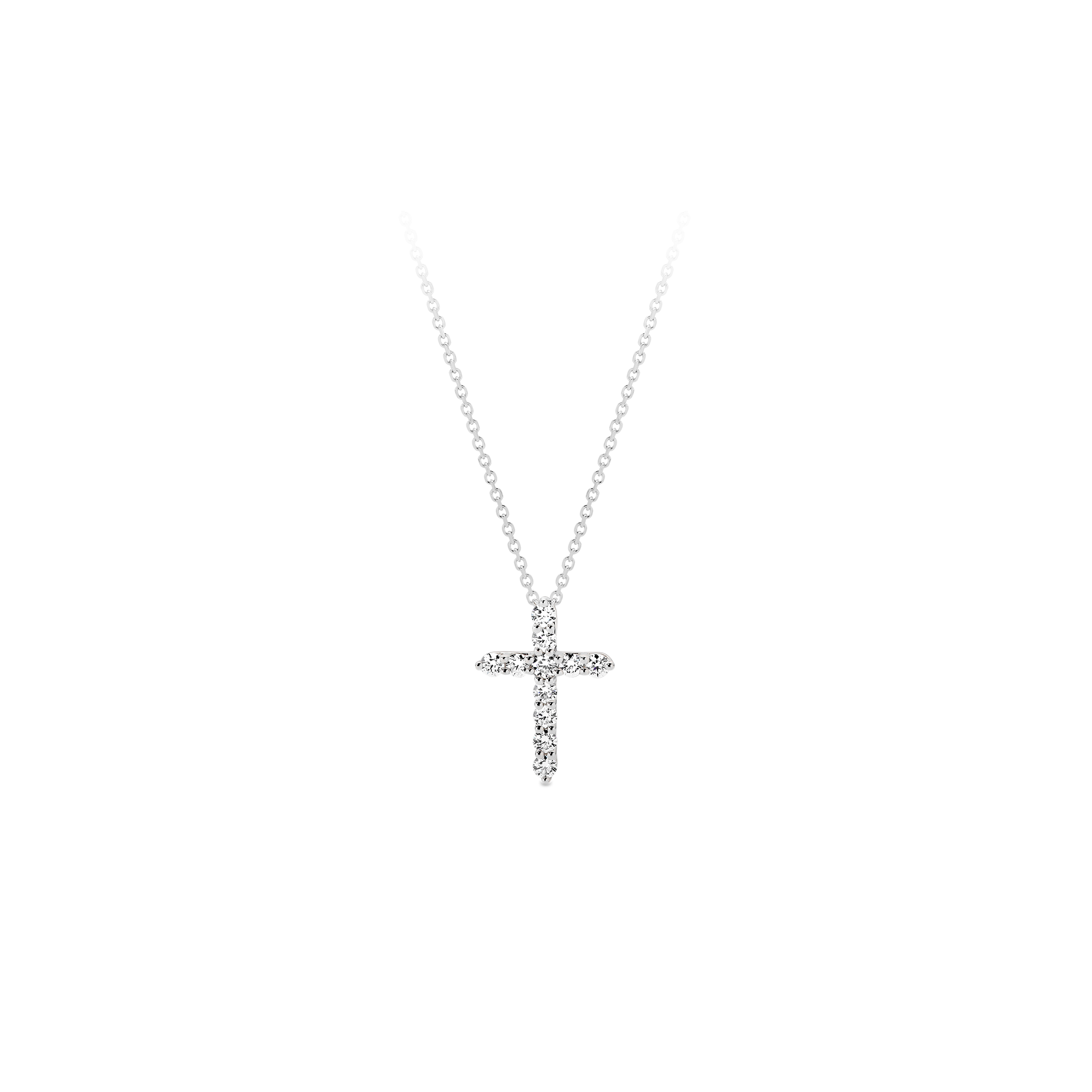 FLOATING DIAMOND CROSS PENDANT