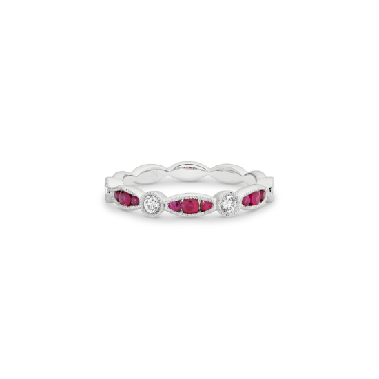 MARQUISE RUBY DIAMOND BAND