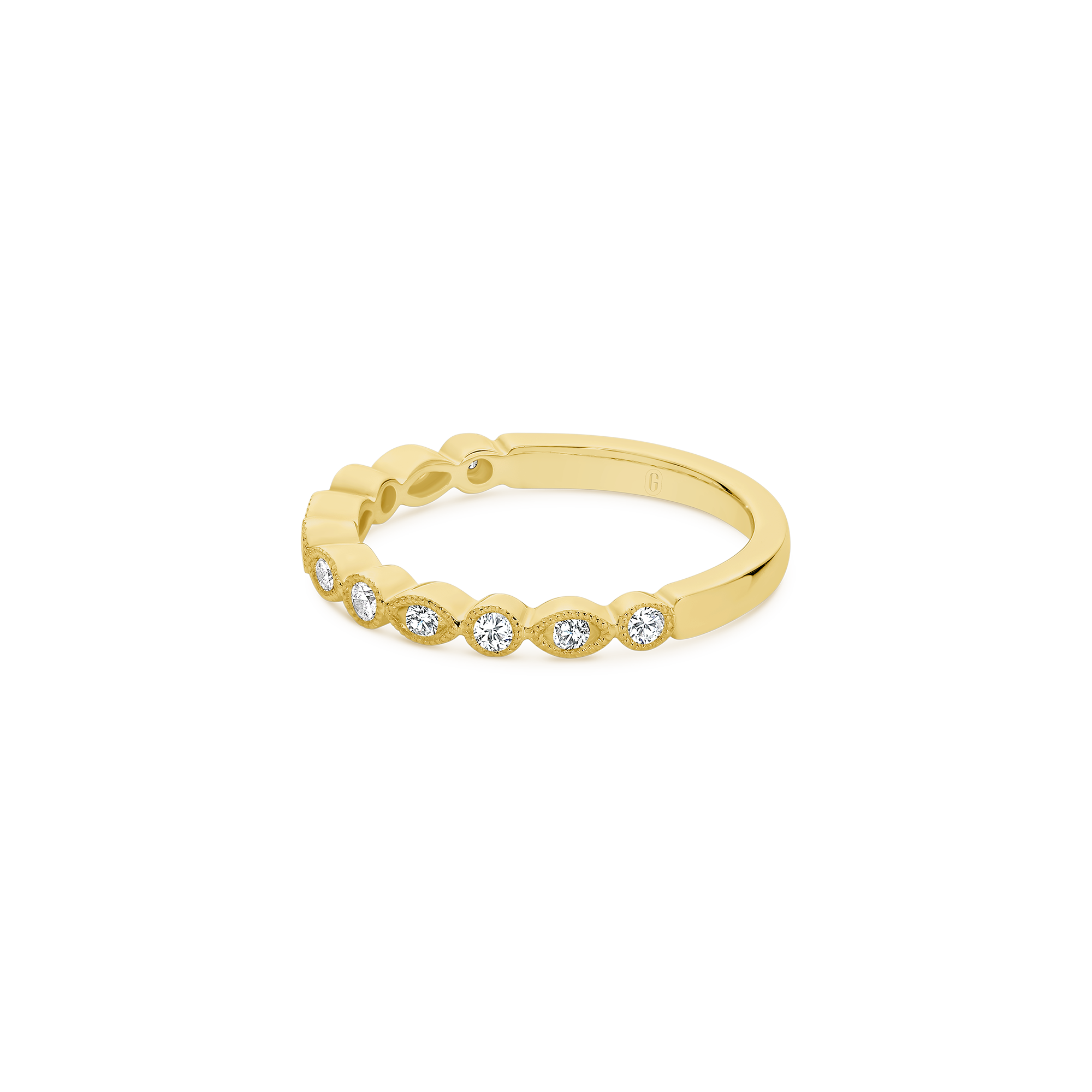 MILGRAIN ALTERNATING DIAMOND BAND - Image 5