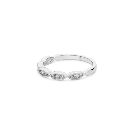 Alternative view of MILGRAIN MARQUISE DIAMOND BAND