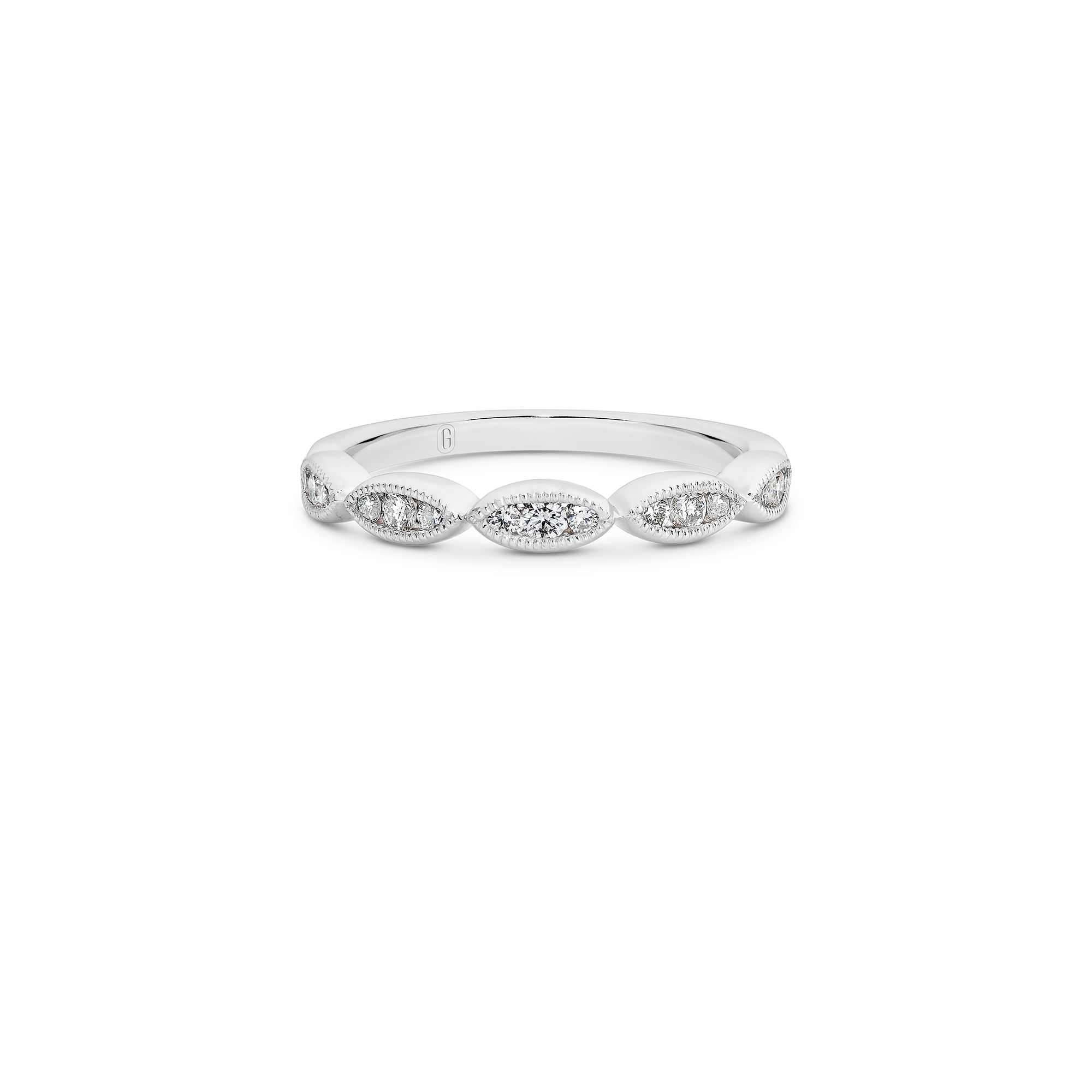 MILGRAIN MARQUISE DIAMOND BAND
