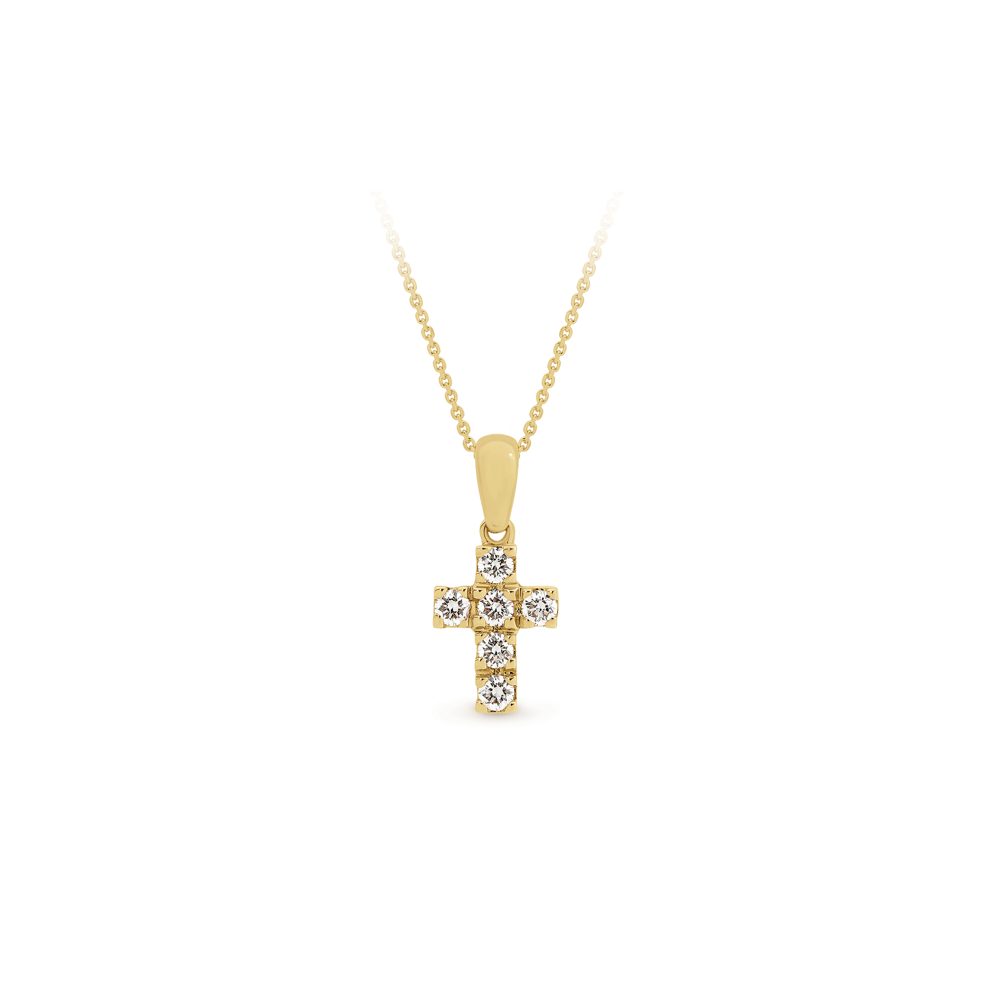 SMALL DIAMOND CROSS PENDANT - Image 2