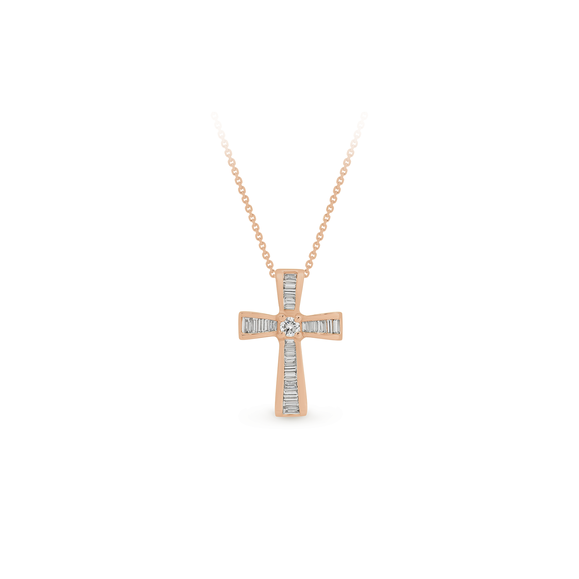 BAGUETTE DIAMOND CROSS PENDANT - Image 3