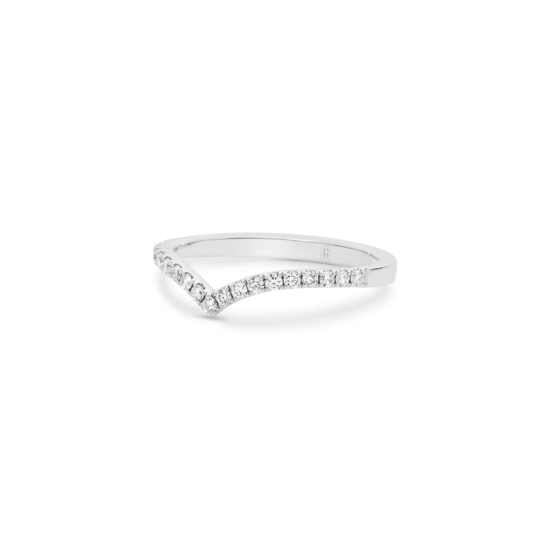 Alternative view of NARROW DIAMOND V SHAPE RING