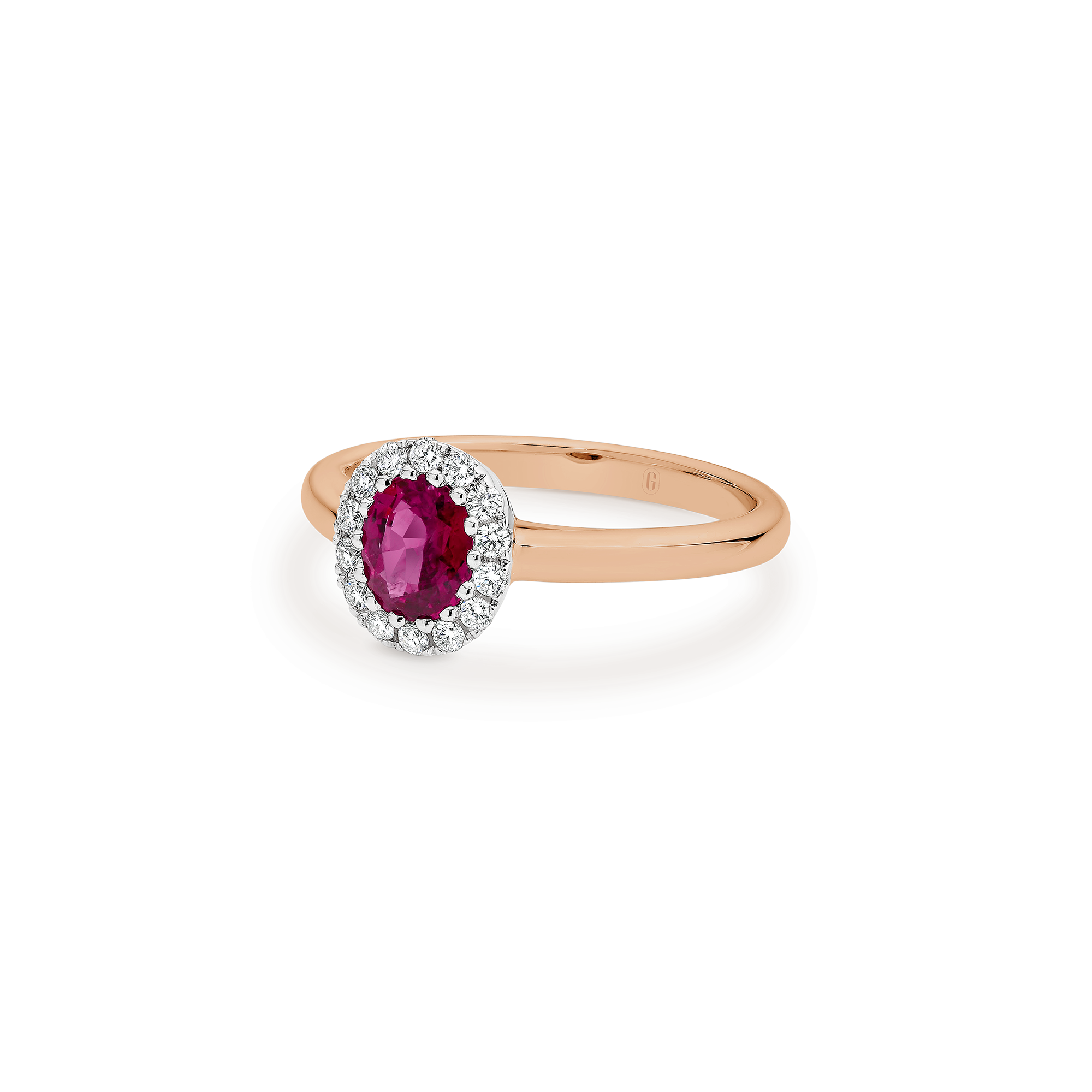 RUBY HALO DIAMOND RING - Image 8