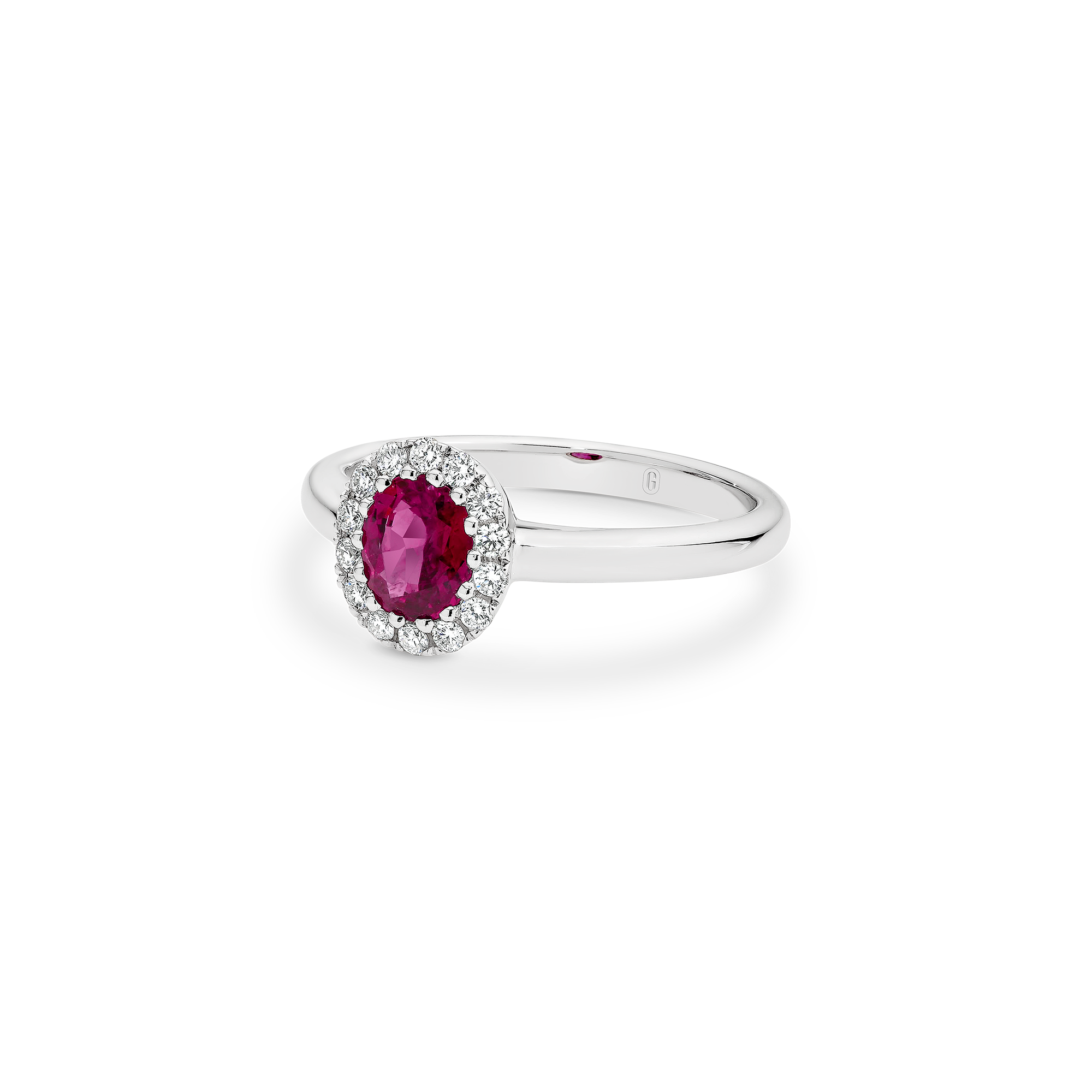 RUBY HALO DIAMOND RING - Image 2