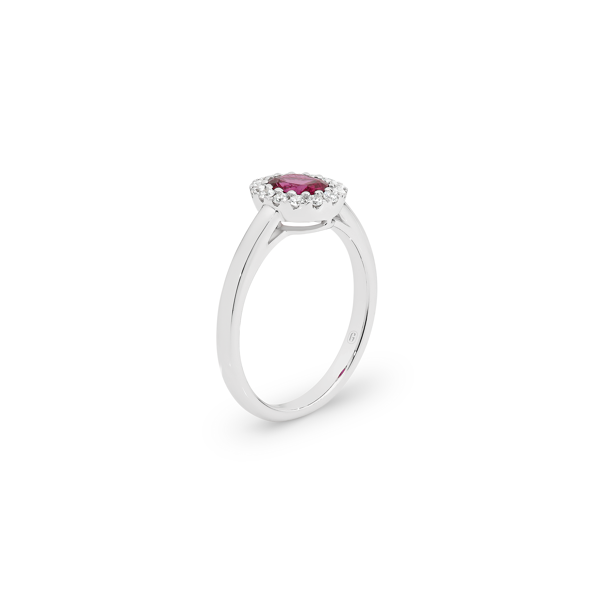 RUBY HALO DIAMOND RING - Image 3
