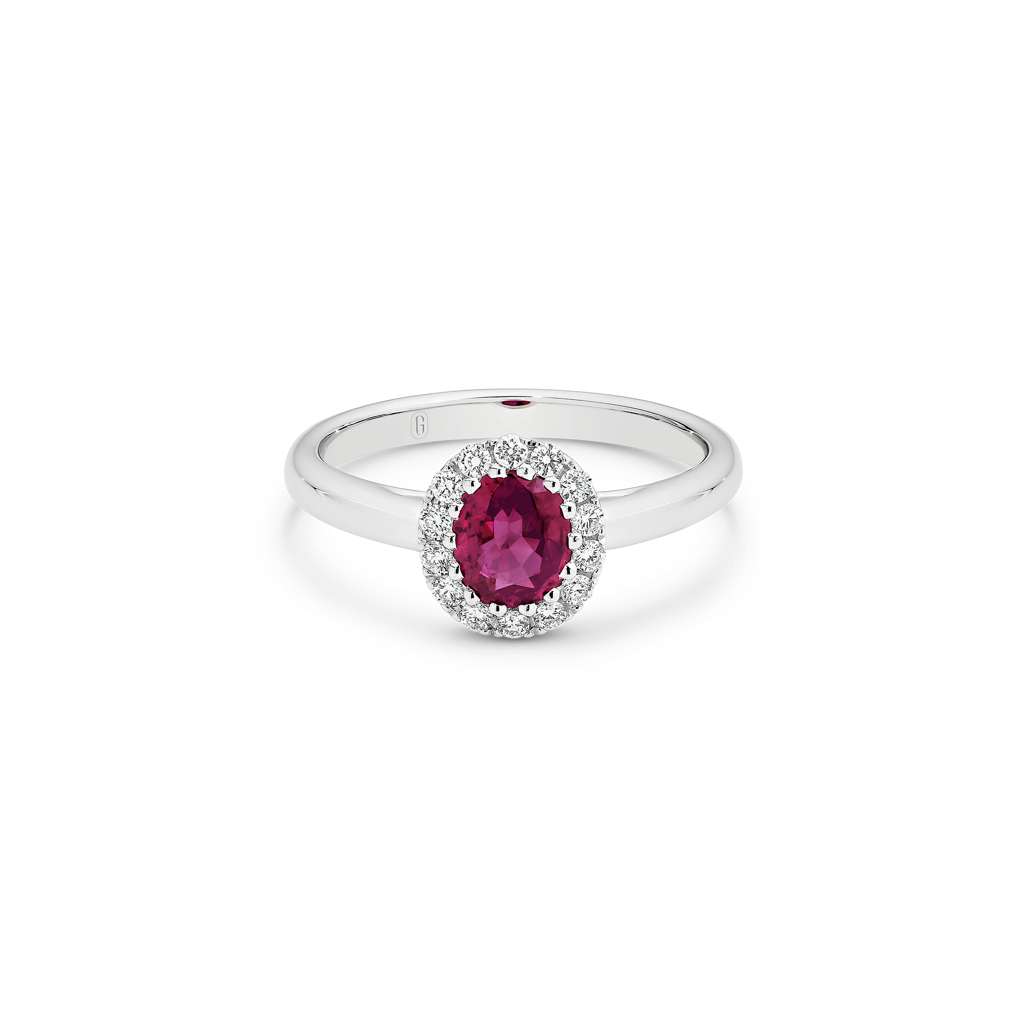 RUBY HALO DIAMOND RING