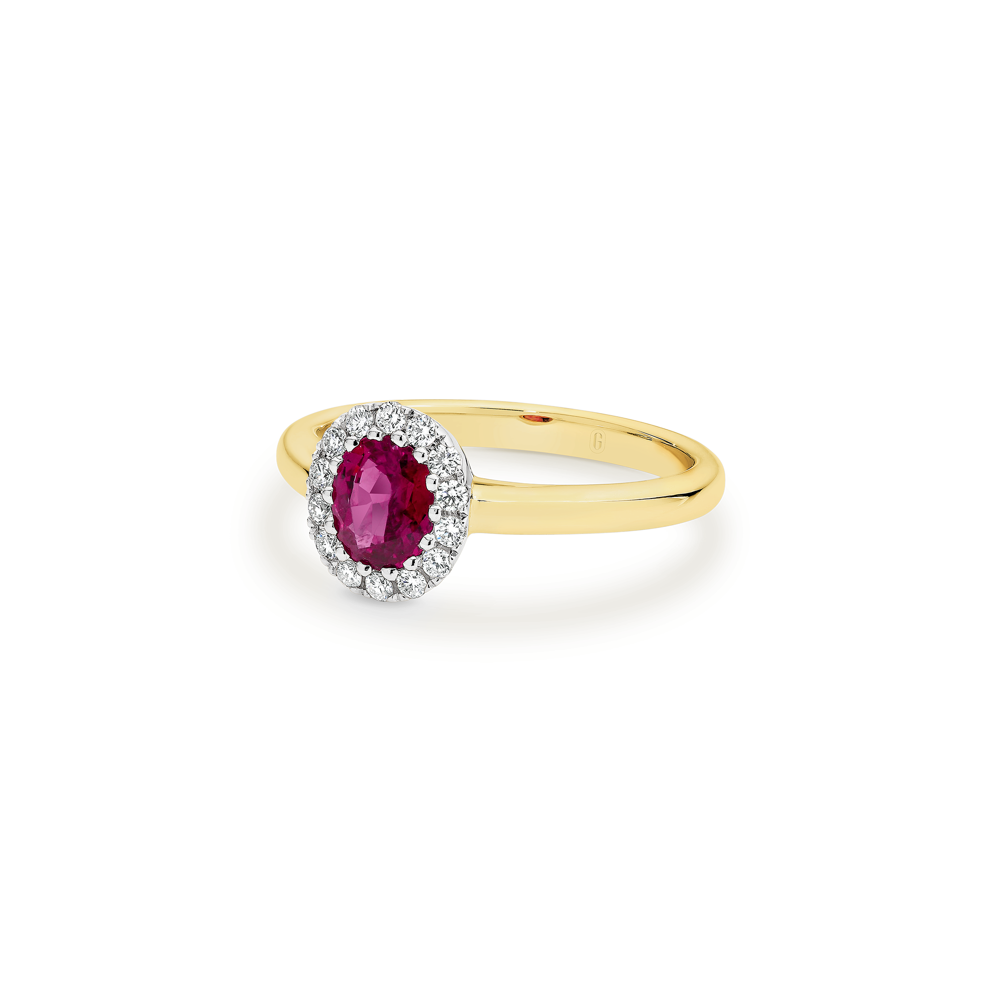 RUBY HALO DIAMOND RING - Image 5